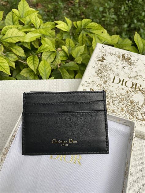 dior flat card holder|dior card holder used.